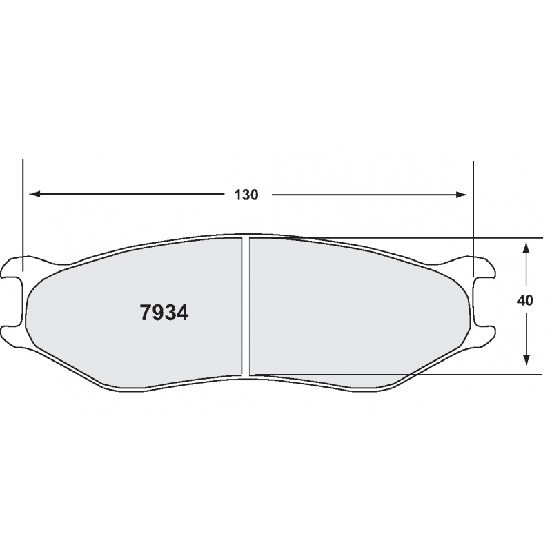 Endurance rear. Low initial bite and a very flat torque curve. Race brake pads - For ZR34 + ZR41 calipers
(40mm radial depth)